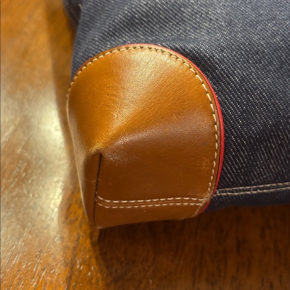 Vintage Coach varsity stripe denim tote - Picture 8 of 14